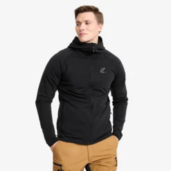 Evolution Light Stretch Fleece Hoodie Herren Black