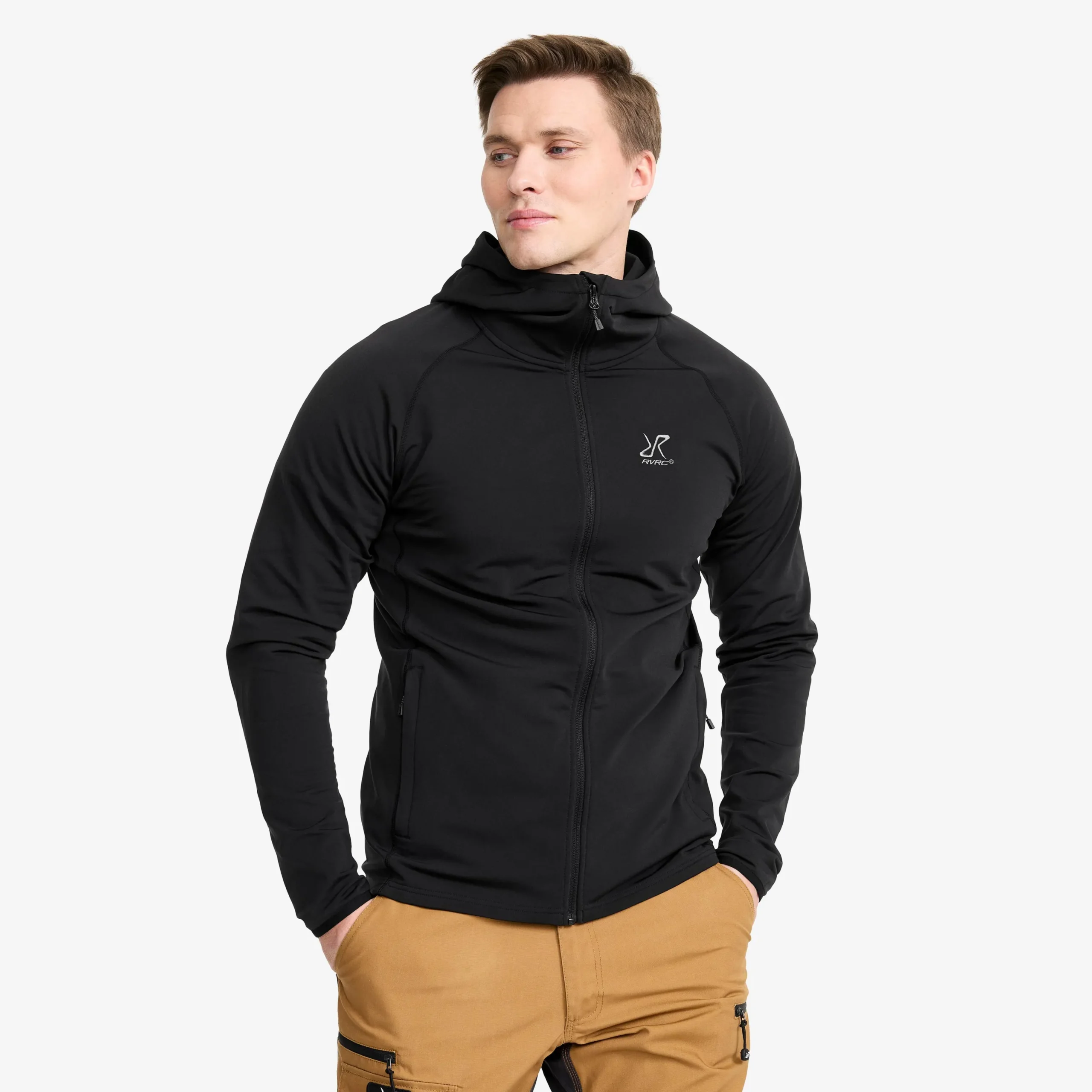 Evolution Light Stretch Fleece Hoodie Herren Black