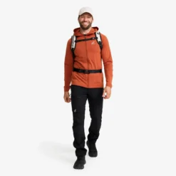 Evolution Light Stretch Fleece Hoodie Herren Rusty Orange