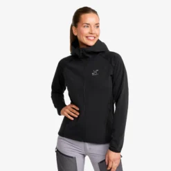 Evolution Light Stretch Fleece Hoodie Damen Black