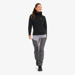 Evolution Light Stretch Fleece Hoodie Damen Black