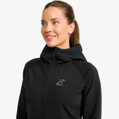 Evolution Light Stretch Fleece Hoodie Damen Black