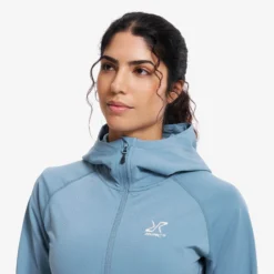Evolution Light Stretch Fleece Hoodie Damen Captain's Blue