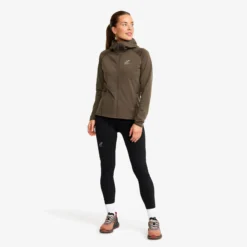 Evolution Light Stretch Fleece Hoodie Damen Moss Gray