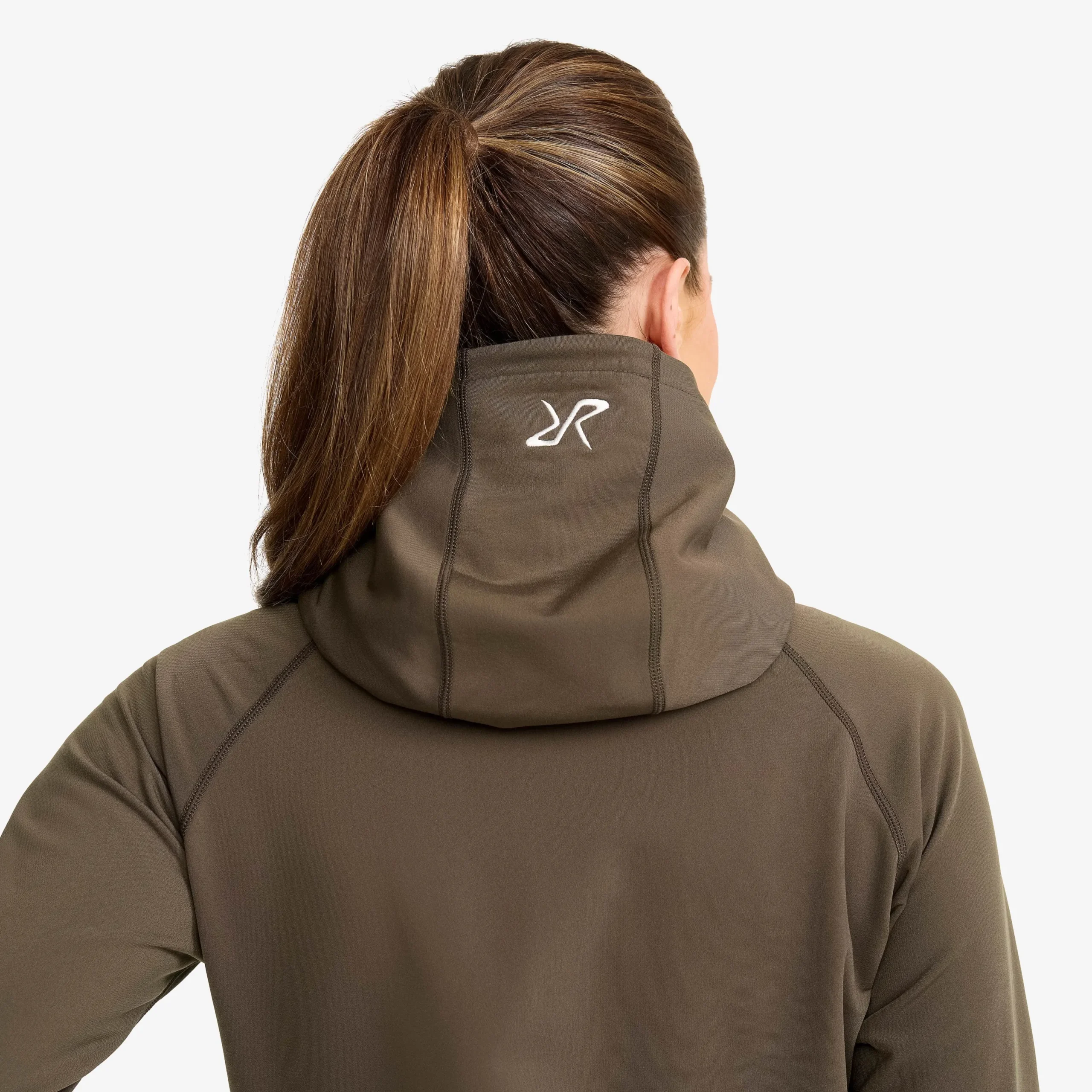 Evolution Light Stretch Fleece Hoodie Damen Moss Gray