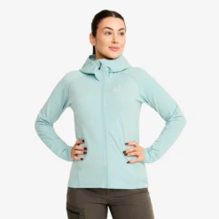 Evolution Light Stretch Fleece Hoodie Damen Gray Mist