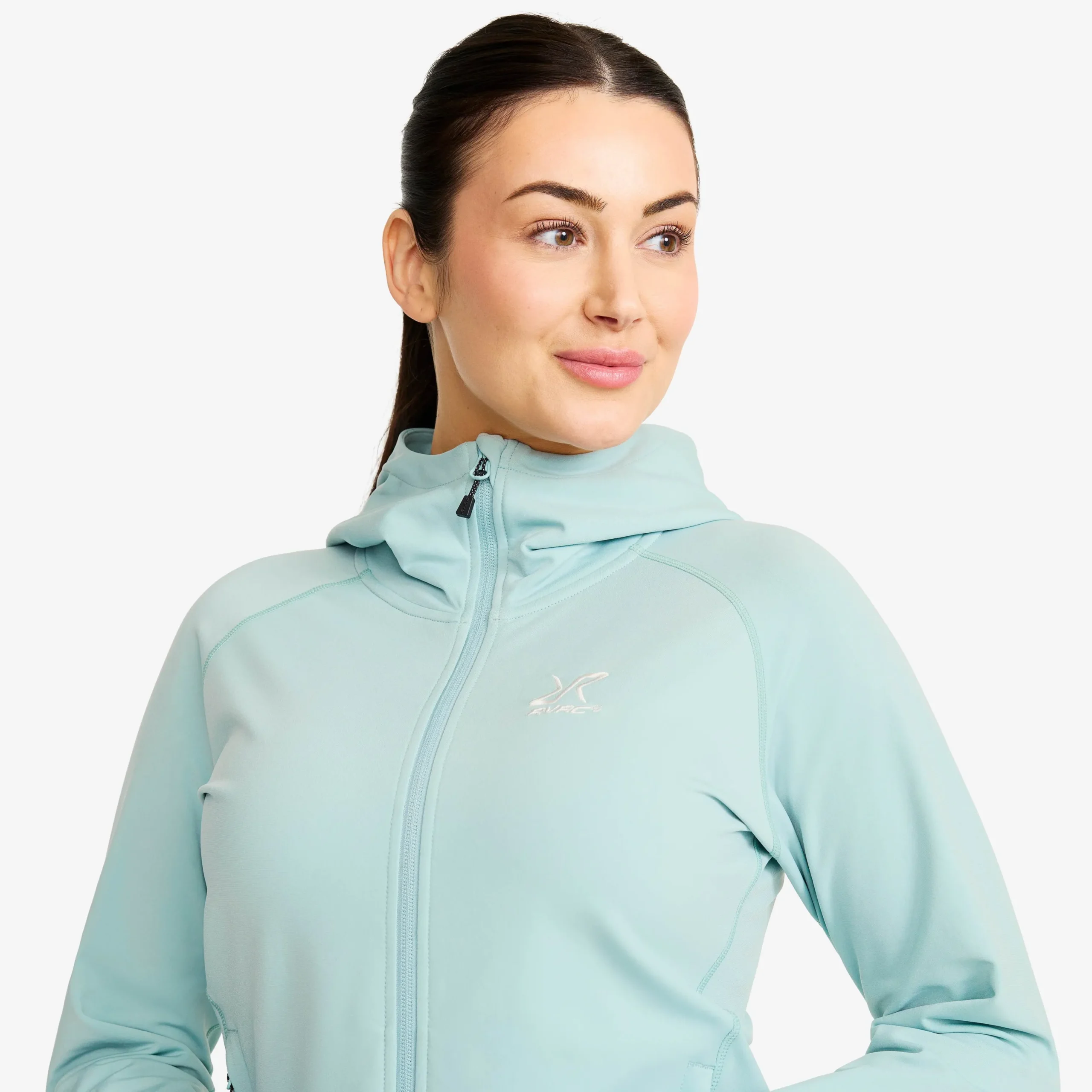Evolution Light Stretch Fleece Hoodie Damen Gray Mist