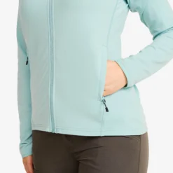 Evolution Light Stretch Fleece Hoodie Damen Gray Mist