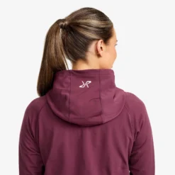 Evolution Light Stretch Fleece Hoodie Damen Mauve Wine