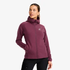 Evolution Light Stretch Fleece Hoodie Damen Mauve Wine
