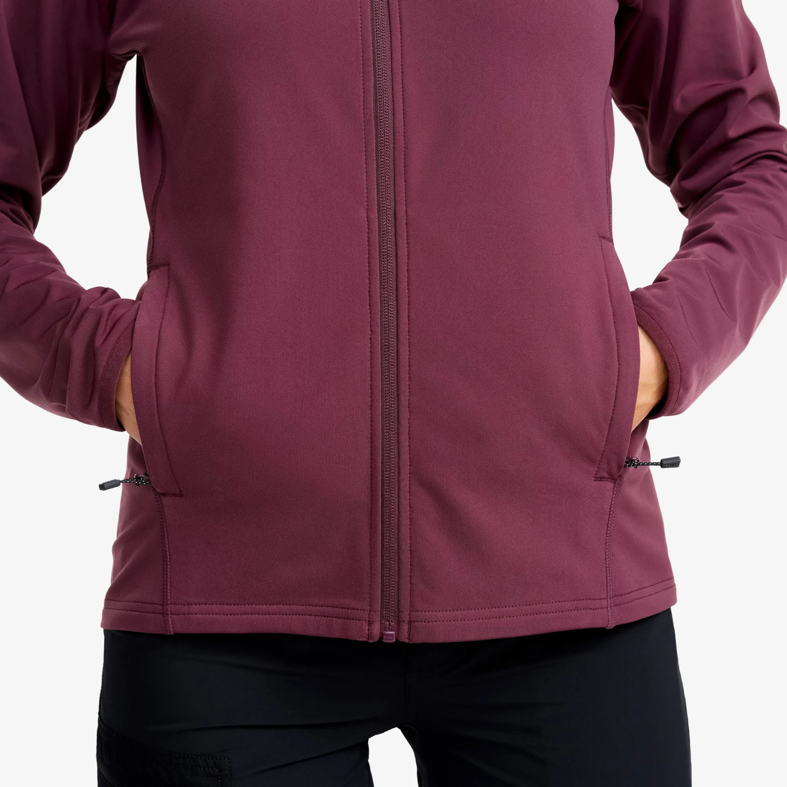Evolution Light Stretch Fleece Hoodie Damen Mauve Wine