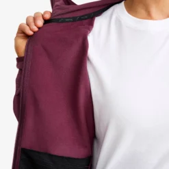 Evolution Light Stretch Fleece Hoodie Damen Mauve Wine