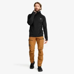 Evolution Stretch Fleece Hoodie Herren Black