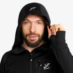 Evolution Stretch Fleece Hoodie Herren Black