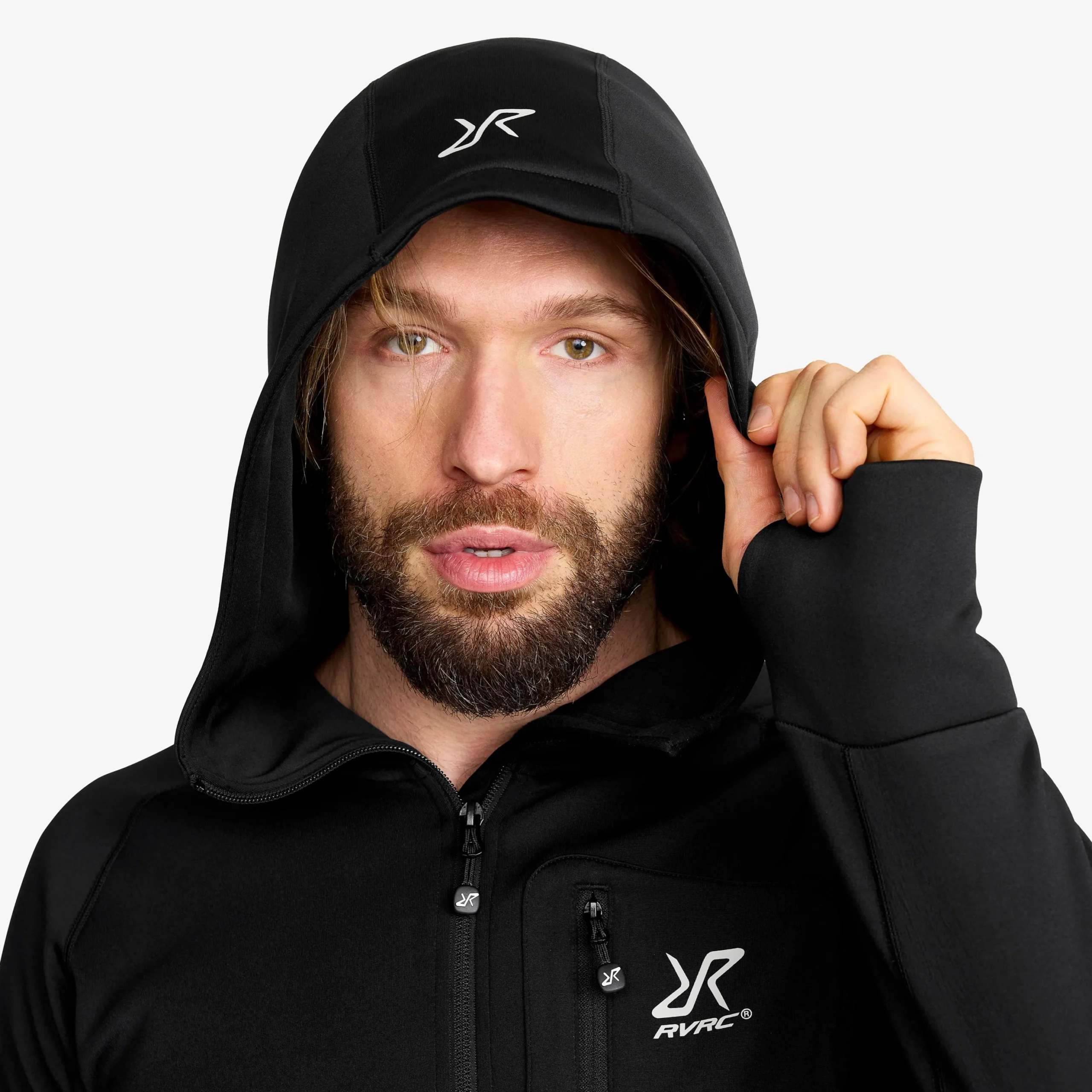 Evolution Stretch Fleece Hoodie Herren Black
