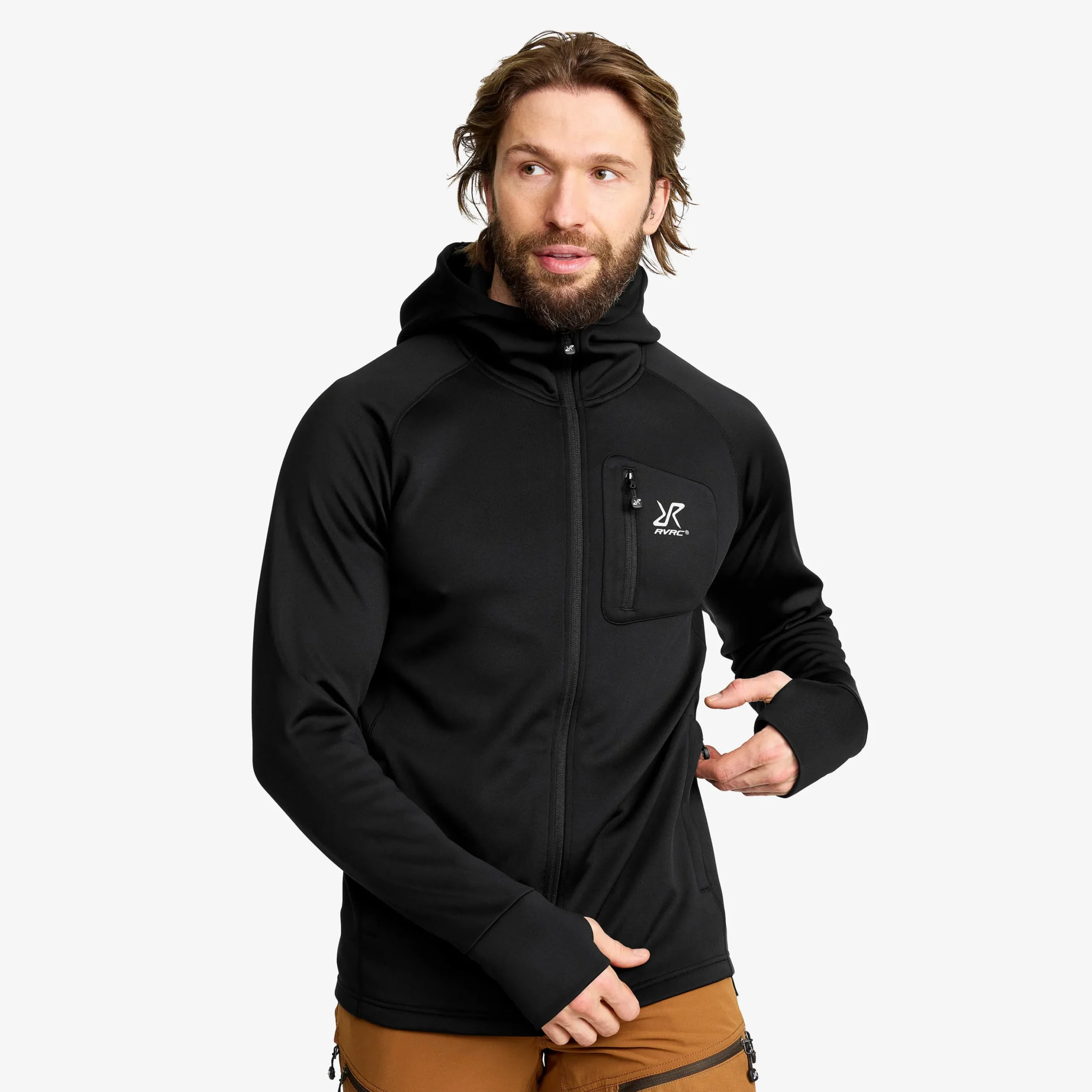 Evolution Stretch Fleece Hoodie Herren Black
