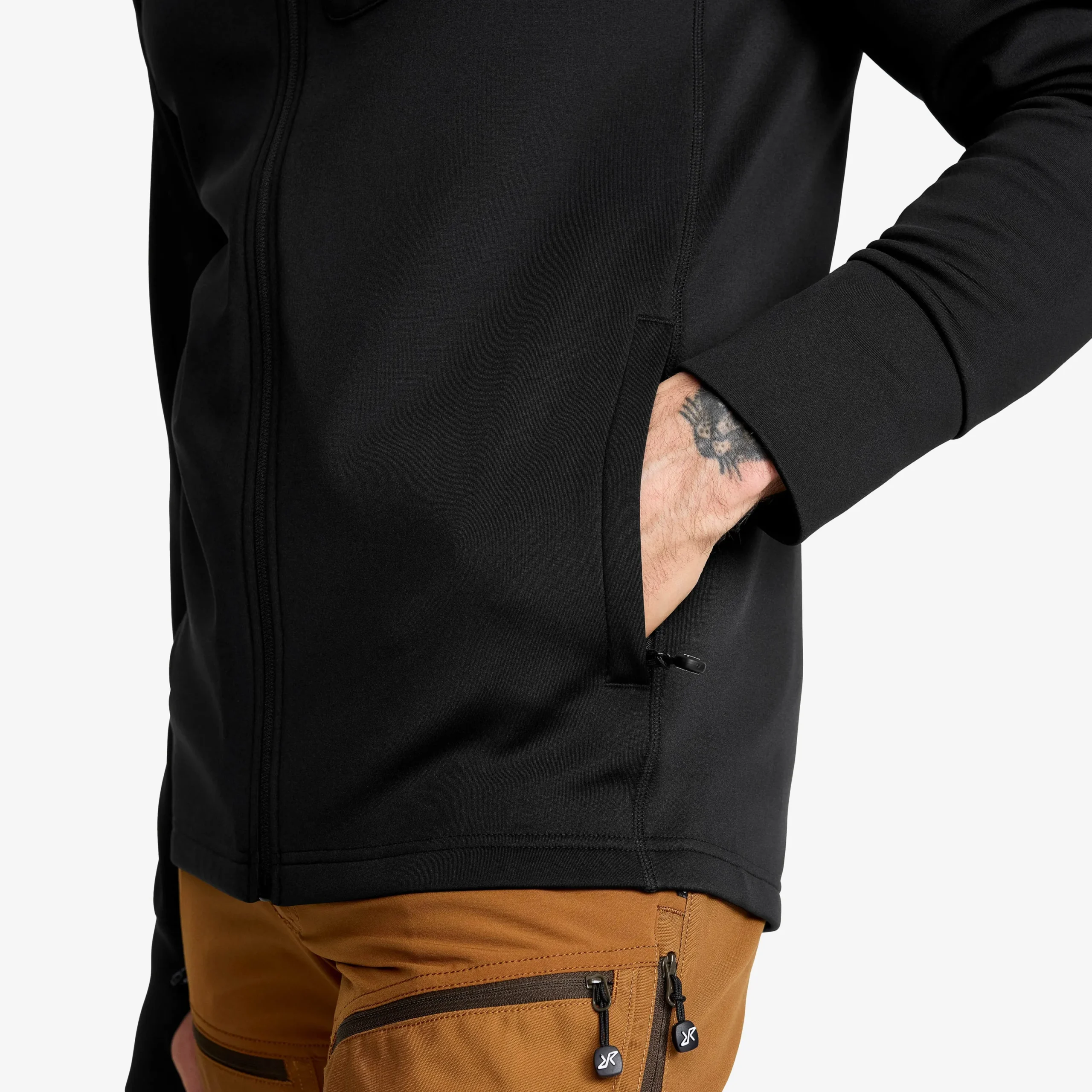 Evolution Stretch Fleece Hoodie Herren Black