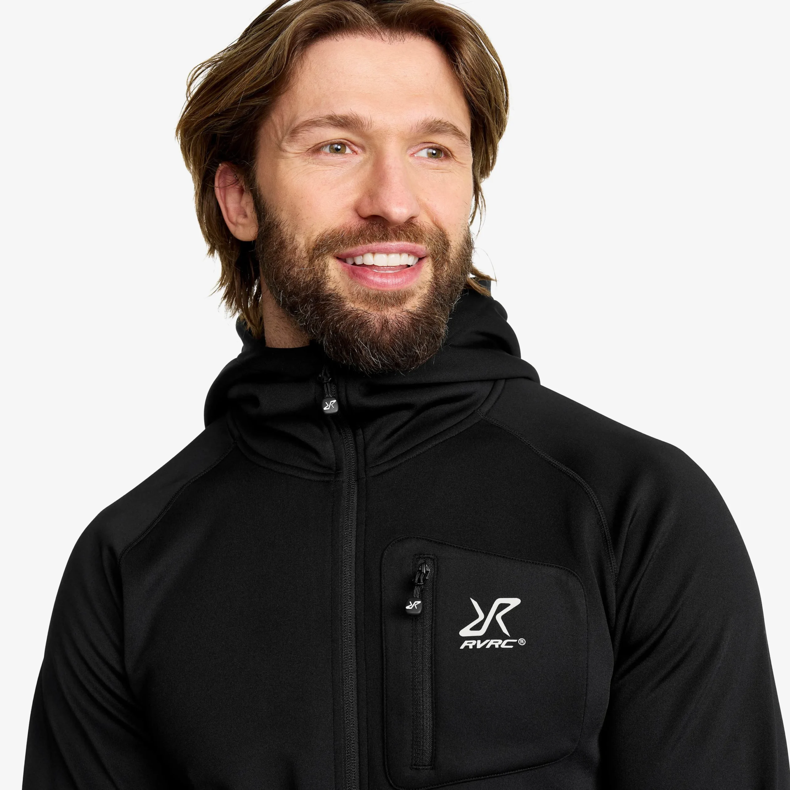 Evolution Stretch Fleece Hoodie Herren Black