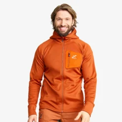 Evolution Stretch Fleece Hoodie Herren Terracotta Brown