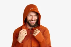 Evolution Stretch Fleece Hoodie Herren Terracotta Brown