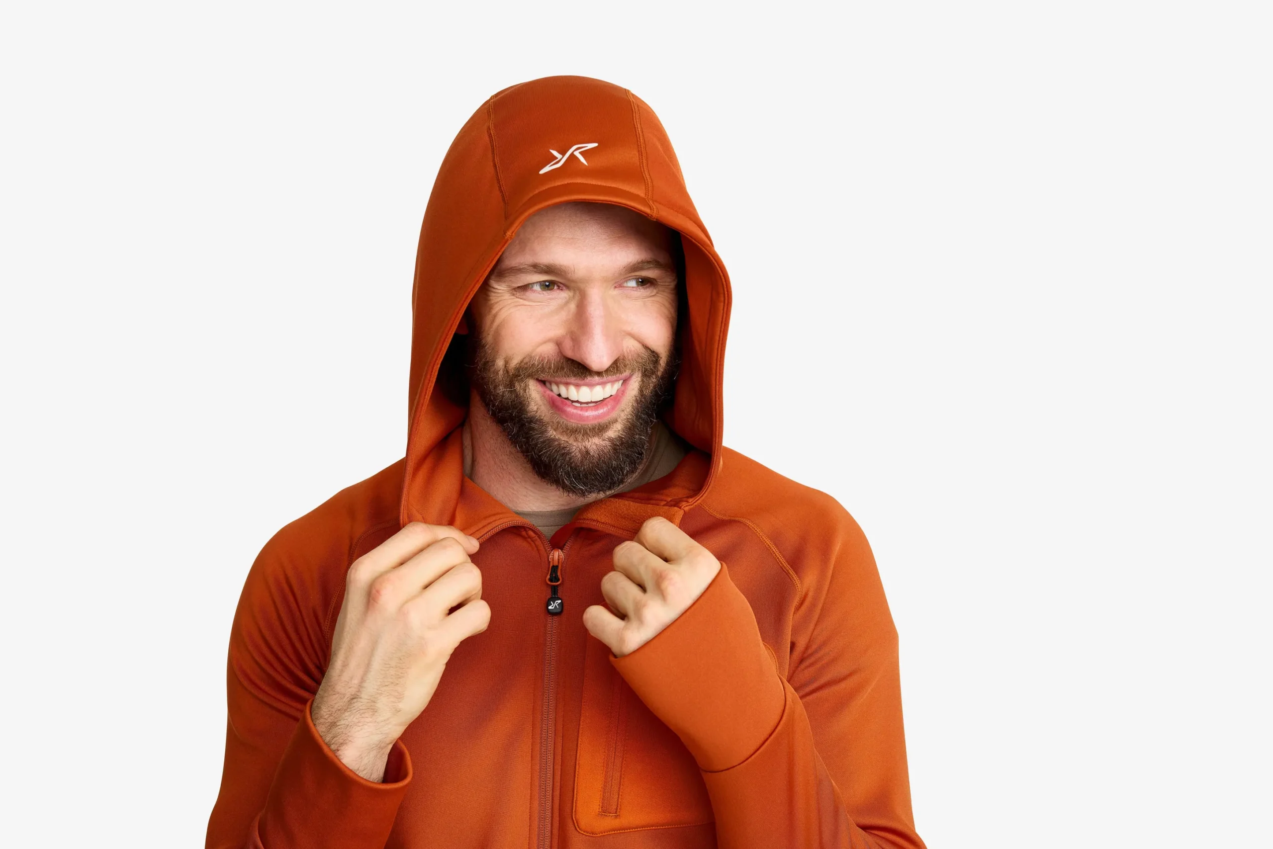 Evolution Stretch Fleece Hoodie Herren Terracotta Brown