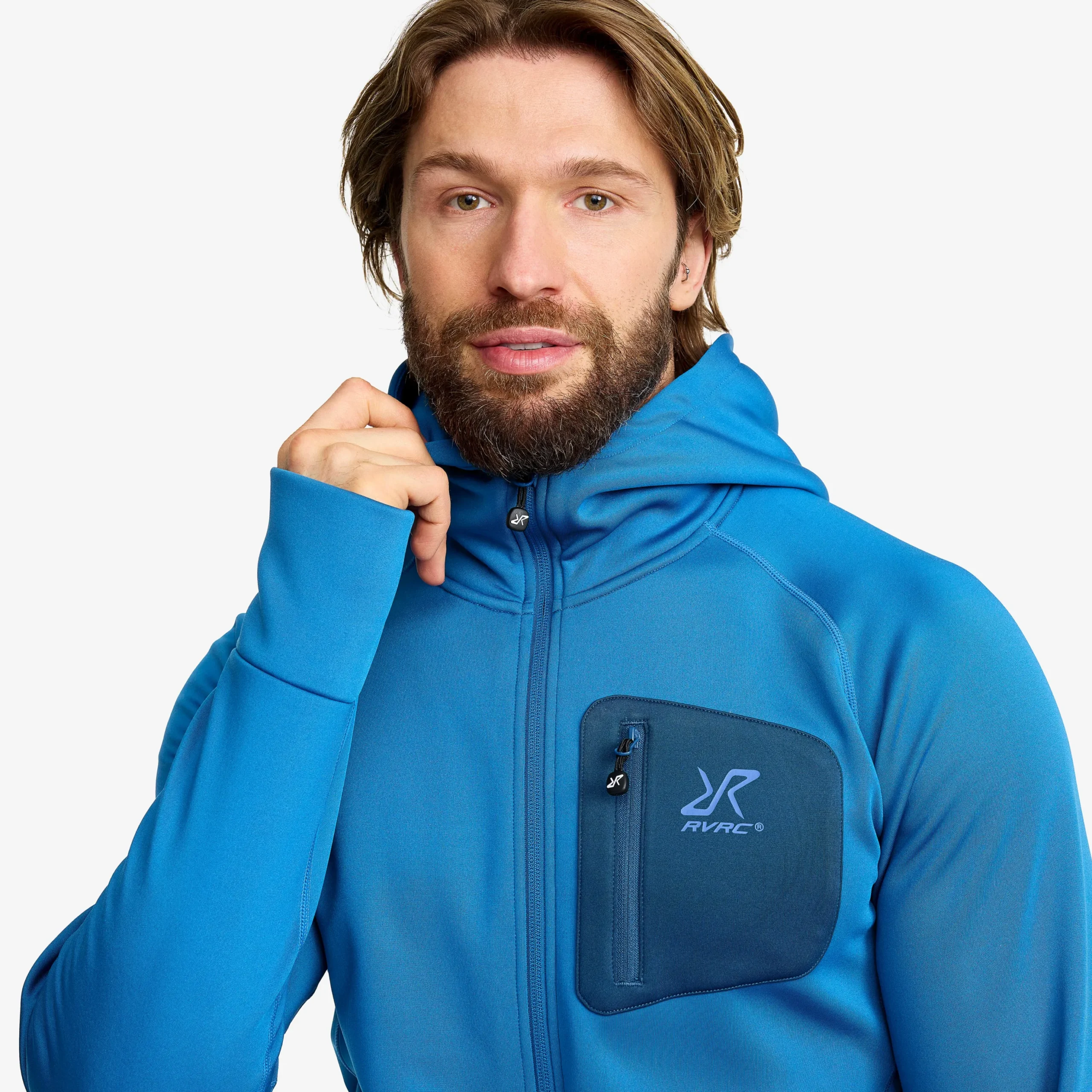 Evolution Stretch Fleece Hoodie Herren Classic Blue