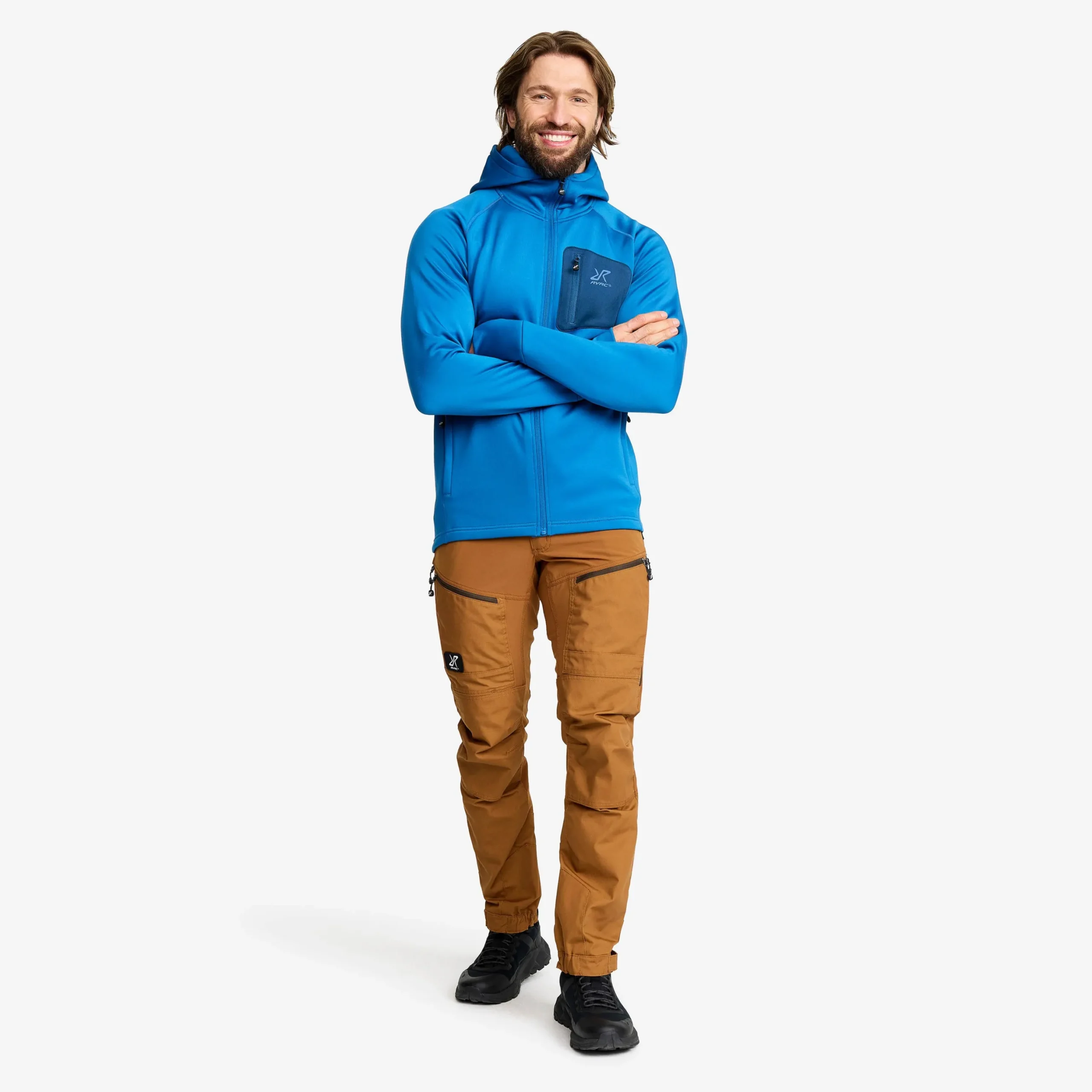 Evolution Stretch Fleece Hoodie Herren Classic Blue