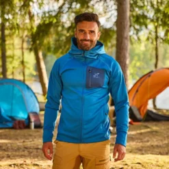 Evolution Stretch Fleece Hoodie Herren Classic Blue