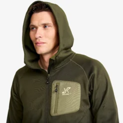 Evolution Stretch Fleece Hoodie Herren Forest Night