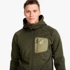 Evolution Stretch Fleece Hoodie Herren Forest Night