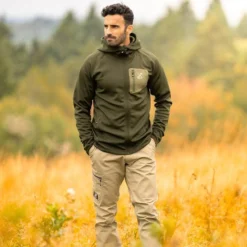 Evolution Stretch Fleece Hoodie Herren Forest Night