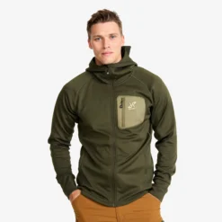 Evolution Stretch Fleece Hoodie Herren Forest Night