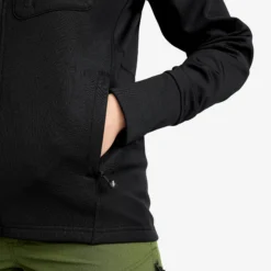 Evolution Stretch Fleece Hoodie Damen Black