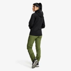 Evolution Stretch Fleece Hoodie Damen Black