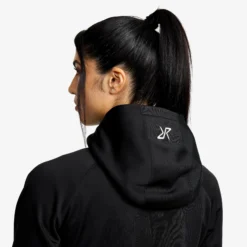 Evolution Stretch Fleece Hoodie Damen Black