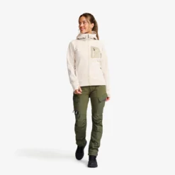 Evolution Stretch Fleece Hoodie Damen Oatmeal