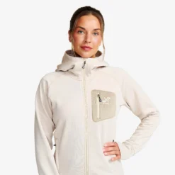 Evolution Stretch Fleece Hoodie Damen Oatmeal
