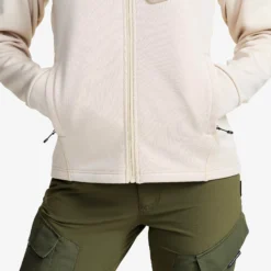 Evolution Stretch Fleece Hoodie Damen Oatmeal