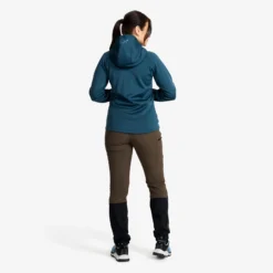 Evolution Stretch Fleece Hoodie Damen Moonlit Ocean/Stellar