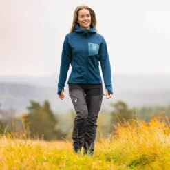 Evolution Stretch Fleece Hoodie Damen Moonlit Ocean/Stellar