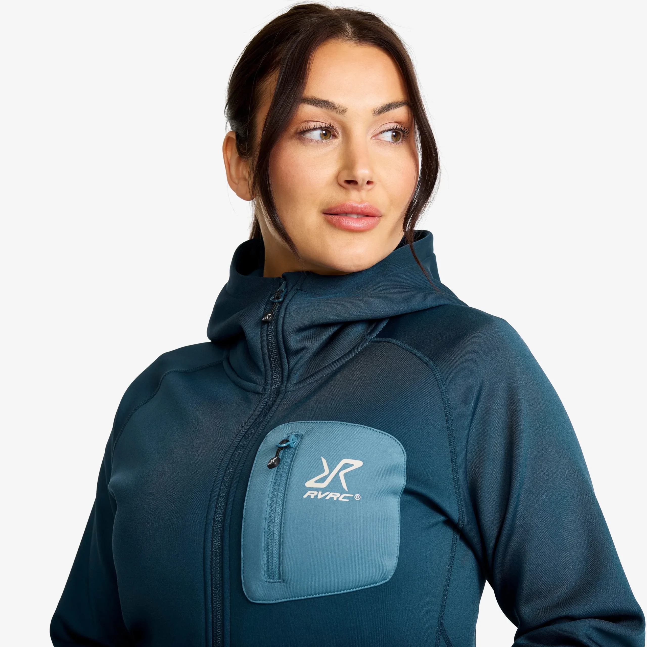 Evolution Stretch Fleece Hoodie Damen Moonlit Ocean/Stellar