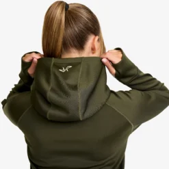 Evolution Stretch Fleece Hoodie Damen Forest Night