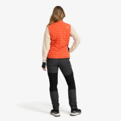 Flex Stretch Down Vest Damen Mecca Orange