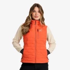 Flex Stretch Down Vest Damen Mecca Orange