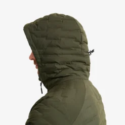 Flex Stretch Hooded Down Jacket Herren Forest Night