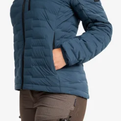 Flex Stretch Hooded Down Jacket Damen Moonlit Ocean