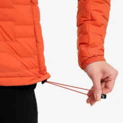 Flex Stretch Hooded Down Jacket Damen Mecca Orange
