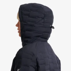 Flex Stretch Hooded Down Jacket Damen Black