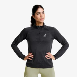 Focus Half-zip Seamless Top Damen Anthracite