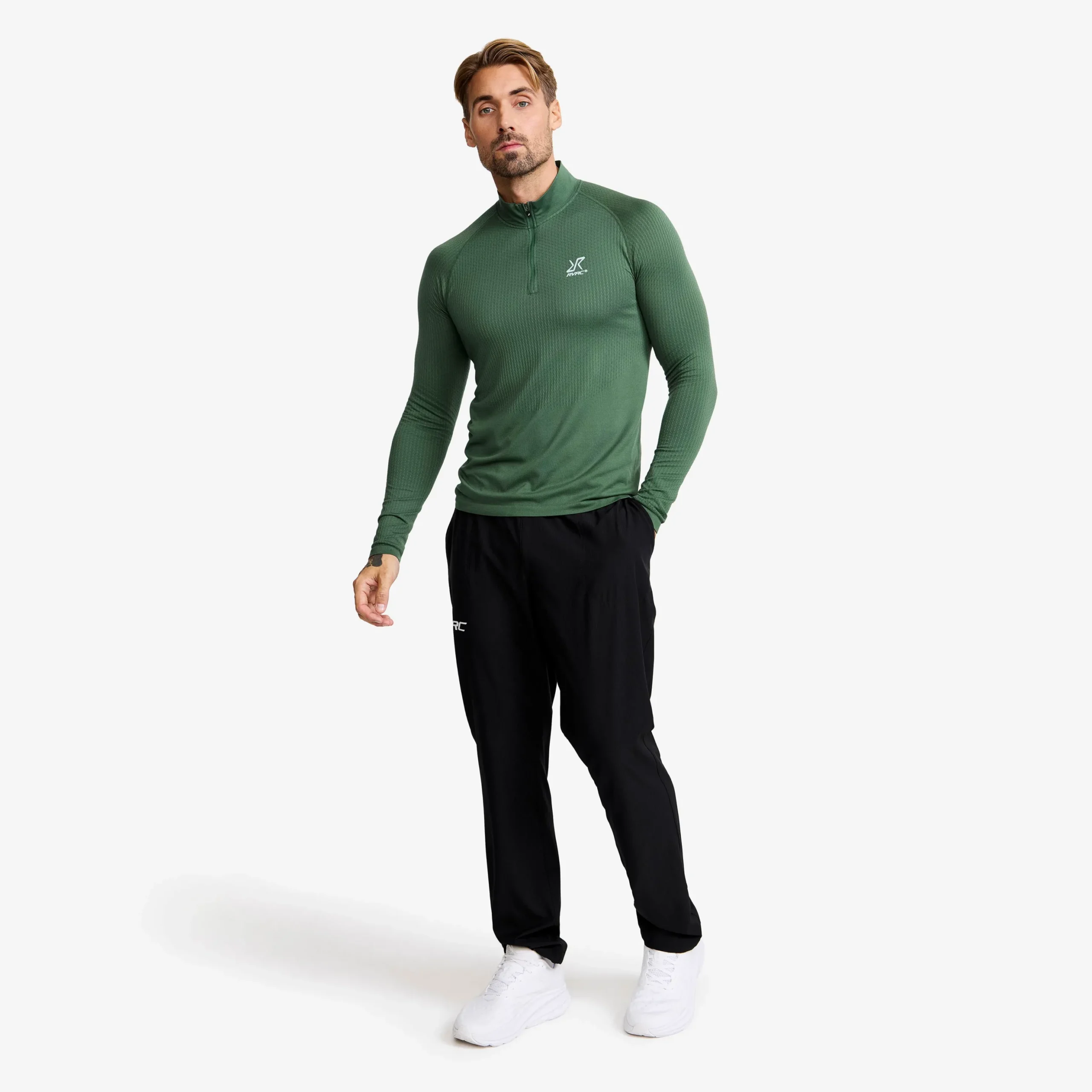 Focus Half-zip Seamless Top Herren Garden Topiary
